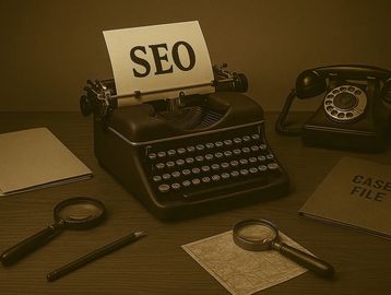 Typewriter showcasing SEO add-on service