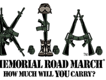 Military equipment and boots artfully arranged to resemble a soldier.
