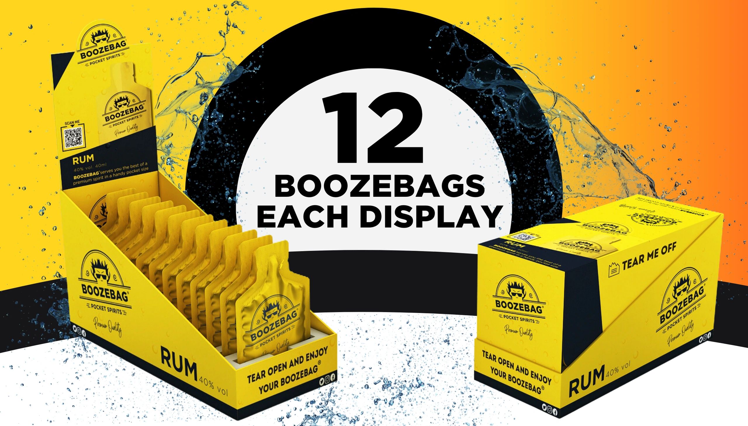 Boozebag White rum - Witte rum - Toonbankdisplay 