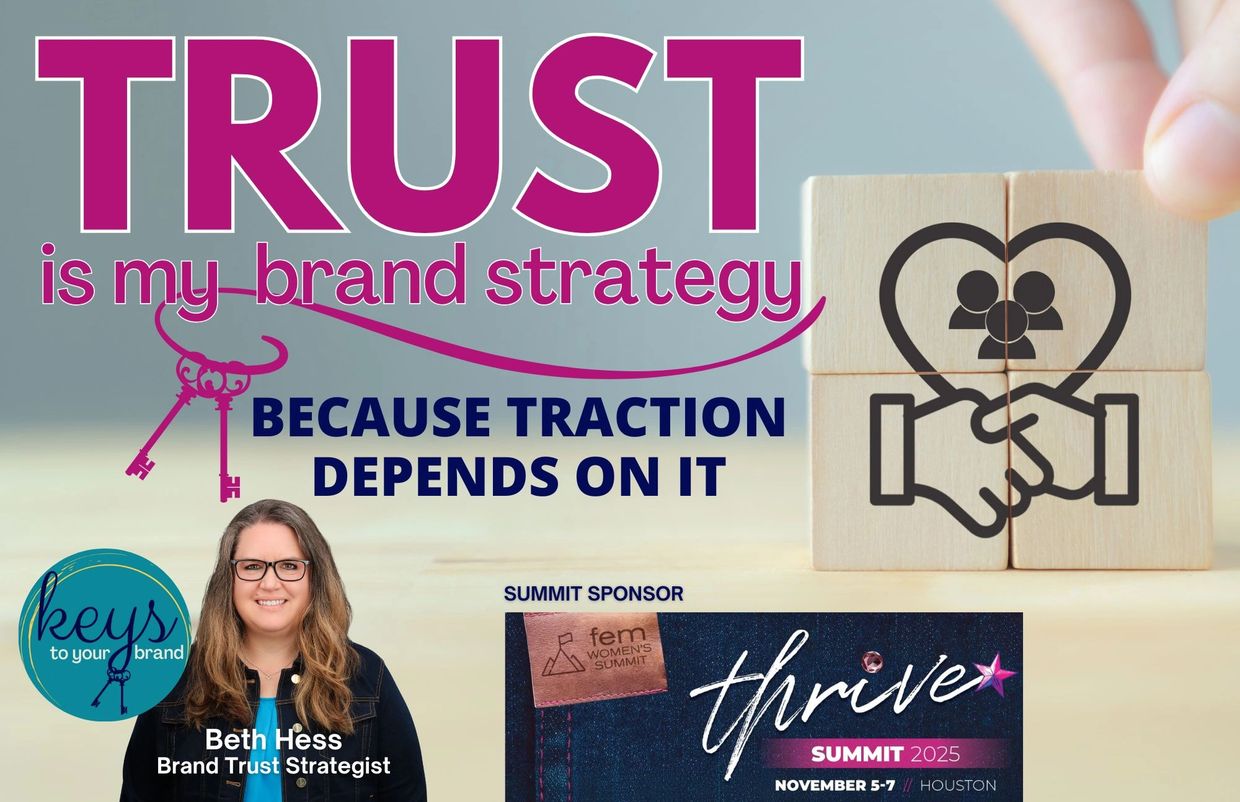 Trust as a brand strategy by Beth Hess with summit sponsor Thrive 2025.