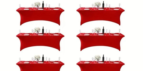 Red cloth 6 foot party table cloth covers