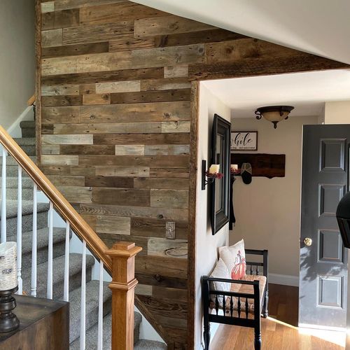 Reclaimed Barnwood accent wall