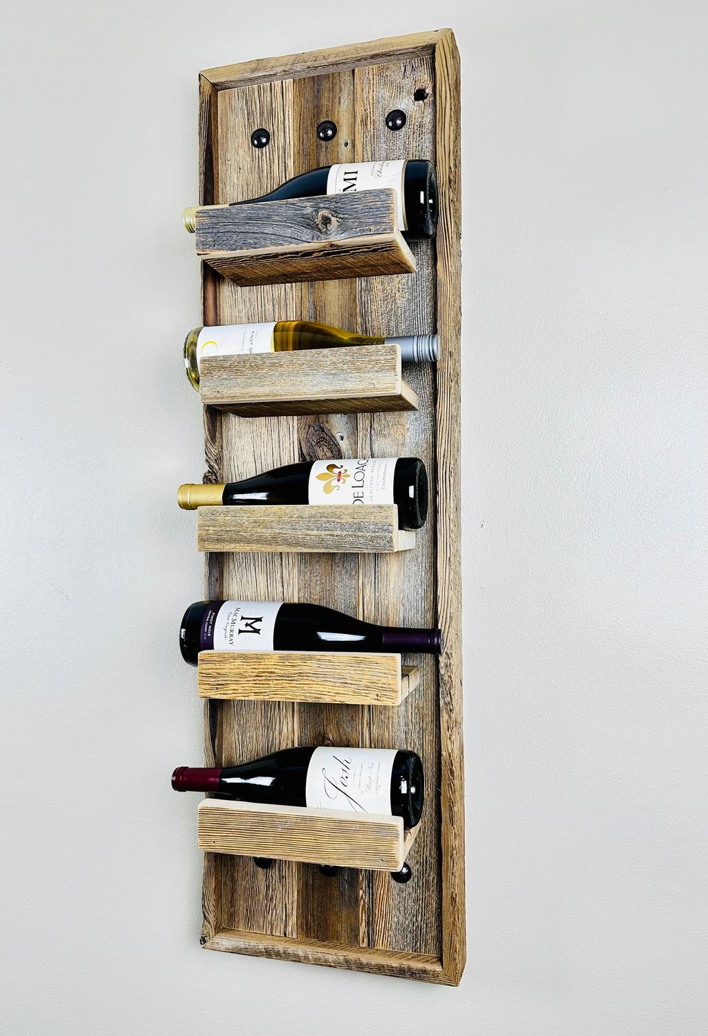 Barnwood wine rack