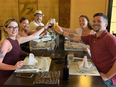 Vegan Chef Jay Weiner with Ellie Laks and their family