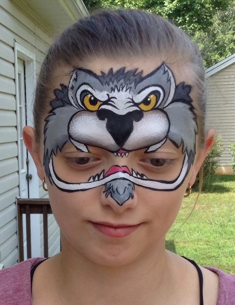 wolf face painting