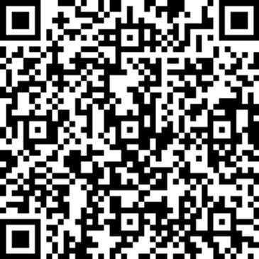 Black and white QR code.