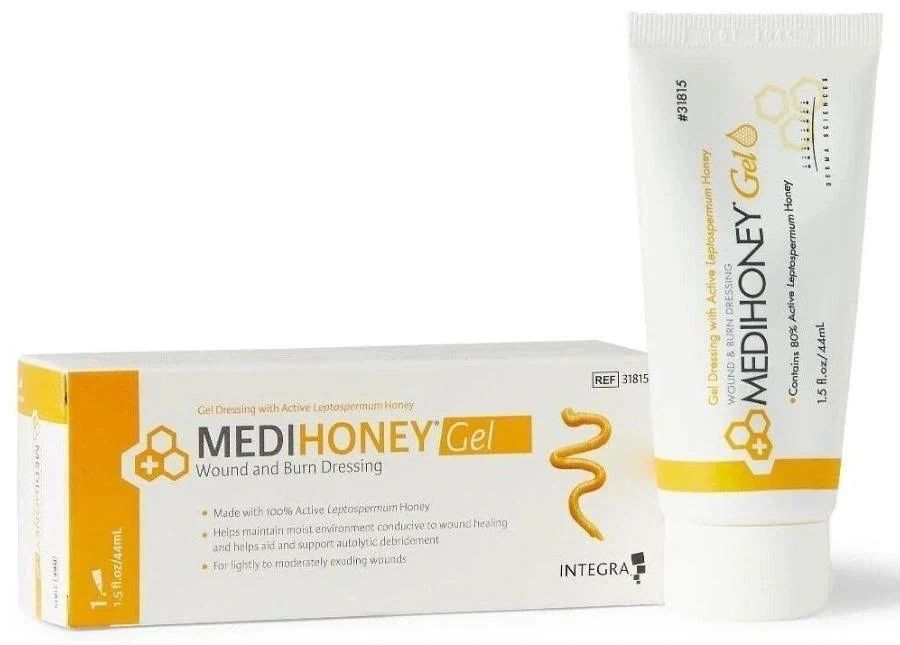 MEDIHONEY Gel wound and burn dressing with active Leptospermum honey.