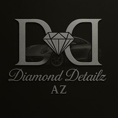 Logo for Diamond Detailz AZ with a diamond and luxury car.