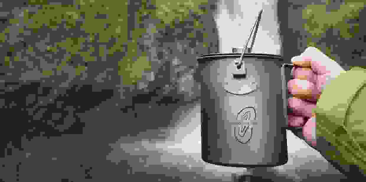 WoodKnot Gear Coffee Press, Titanium Coffee Press