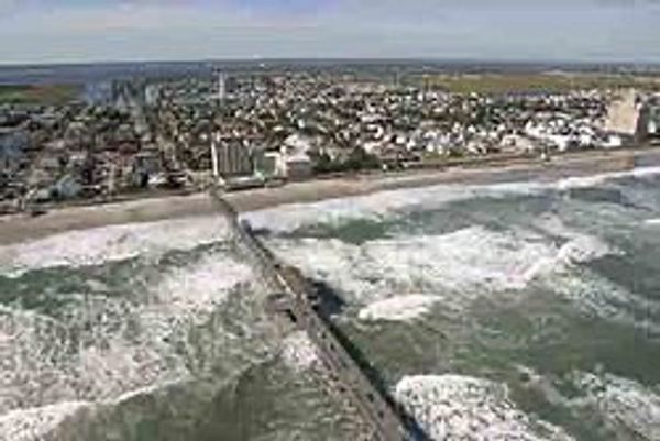 aerial photo of jersey shore town ventnor city nj 