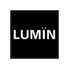 Simple black and white logo with 'LUMIN' text and accent marks above the 'I'.