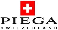 Logo of Piega, a Swiss brand, featuring a red square with a white cross.