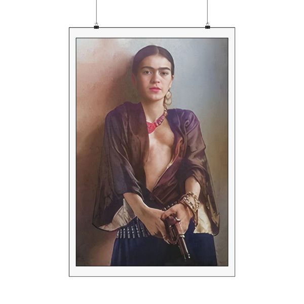 FINE ART PORTRAIT FRIDA, COLORIZED VINTAGE IMAGE