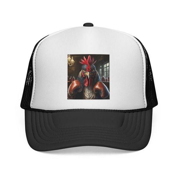 rooster boxing with gloves hat