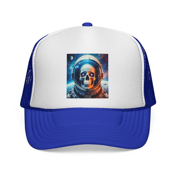 space man in cosmos skull in helmet hat