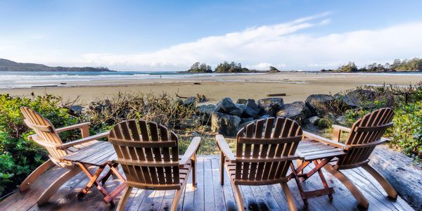 Chairs on beach