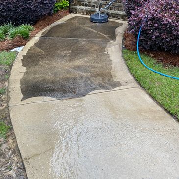 Surface cleaning sidewalks to bring back curb appeal! 