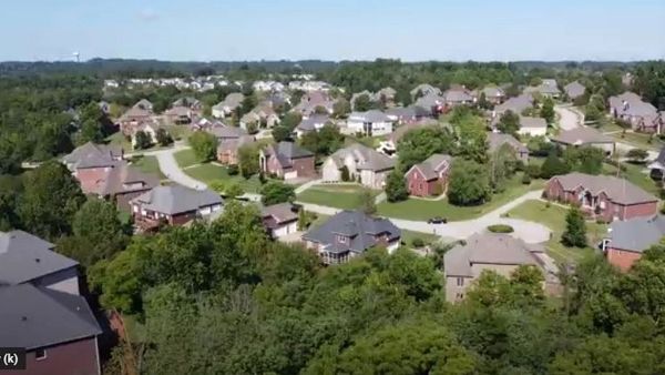 Arial view of Pine Valley Estates nighborhood.