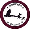 Logo of Ravencrest Creations showing a raven on a branch.