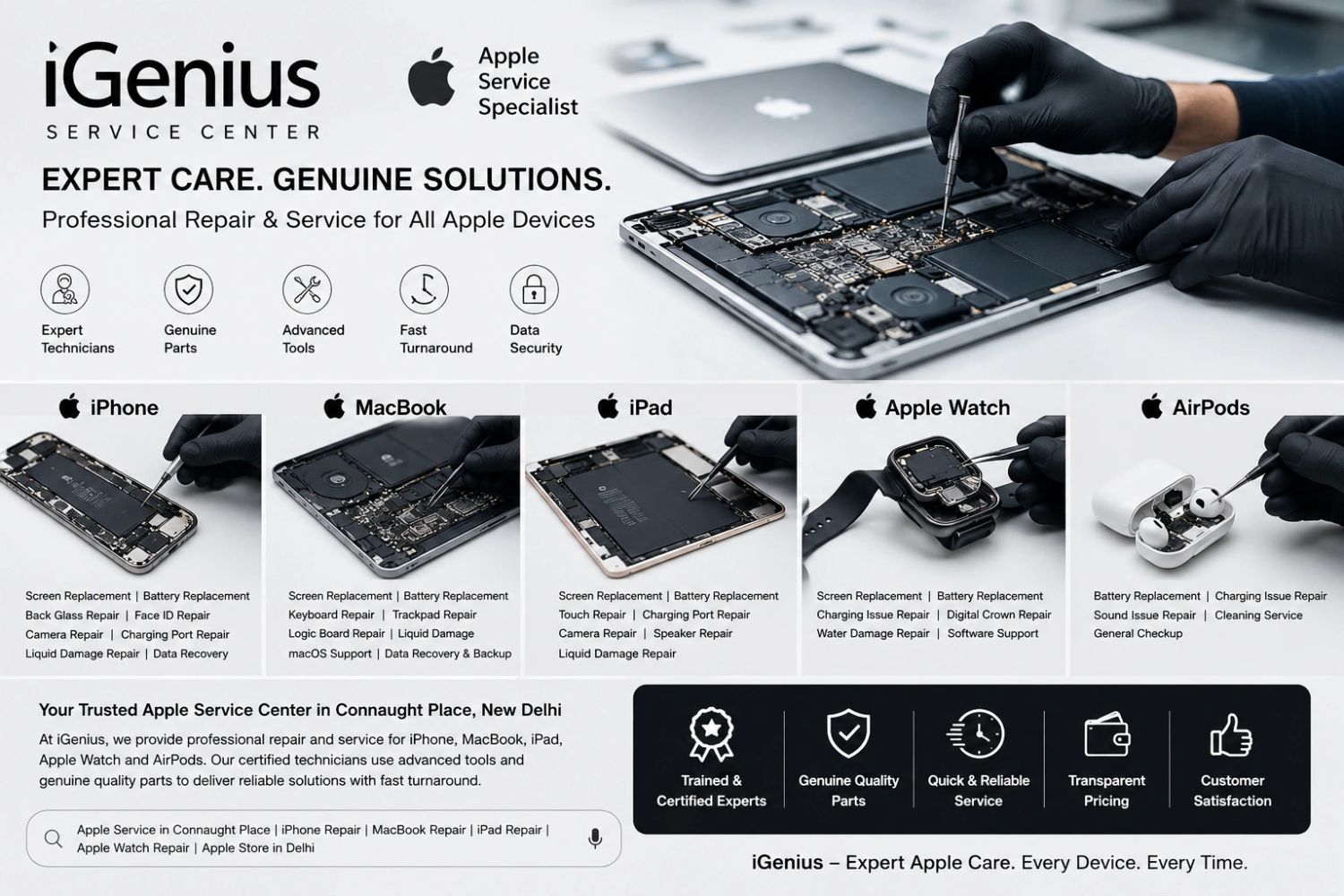 iGenius professional; repair center for Macbook , iphone, iPad, iWatch and AirPods 