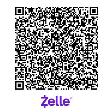 QR code with Zelle logo below