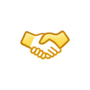 Handshake icon with text 'Let's work together'.