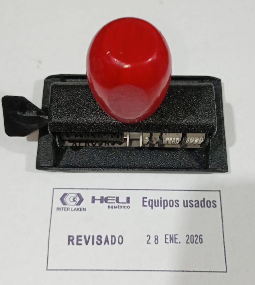 Sello textero especial con placa de texto y fechador.