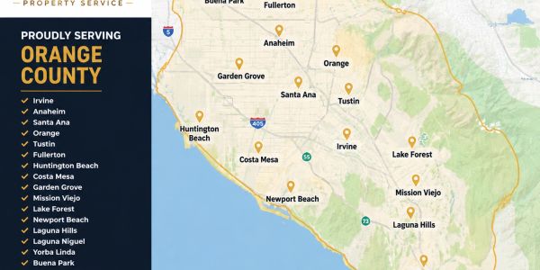 Map showing Orange County areas served.