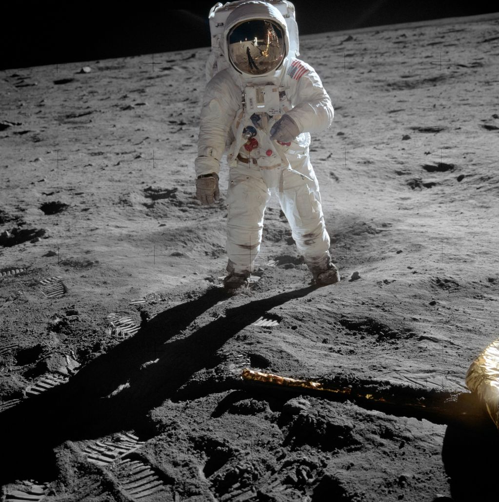 Buzz Aldrin On The Moon photograph taken by  Neil Armstrong 1969.