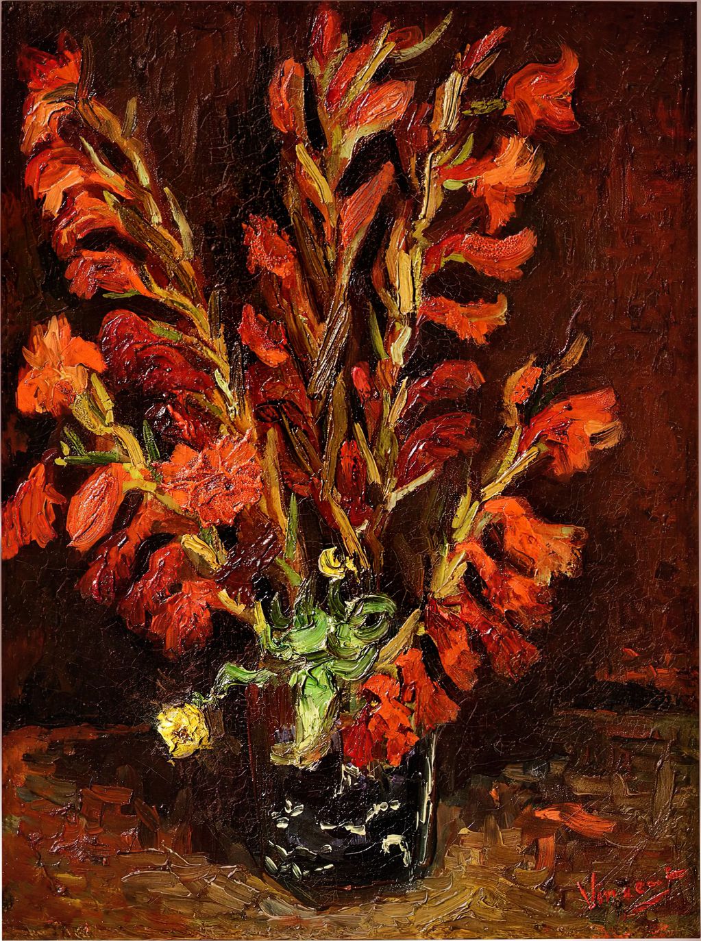 Gladiolus Vase by  Vincent van Gogh.