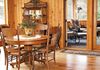 Stained wood flooring