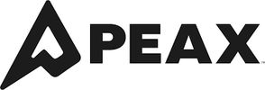 Logo of PEAX with a bold black design.