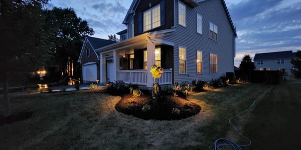 enhance your landscaping with outdoor lights, add curb appeal, added security