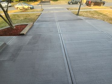 Black Concrete driveway 