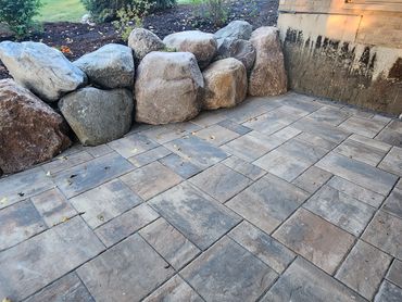 Boulder Retaining Wall