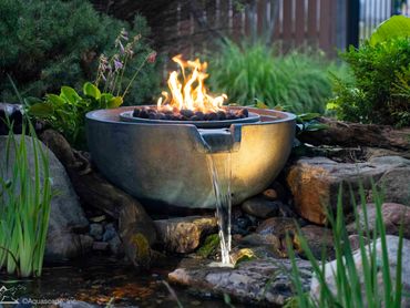  add the elegance of fire to your water feature