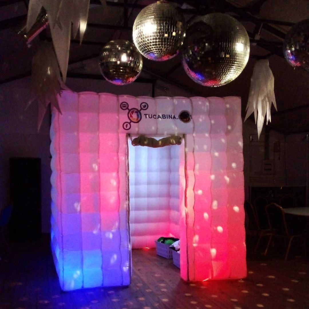 cabina de fotos con luces led