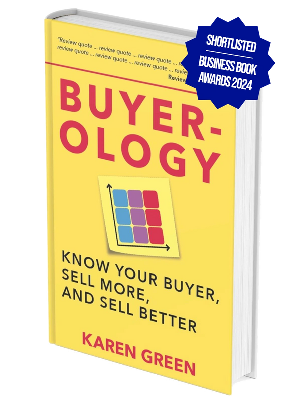 The Buyerology book by Karen Green. Shortlisted for the Business Book Awards 2024. 