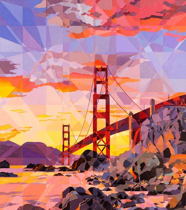 Golden Gate Bridge. San Francisco. Oil on Canvas by Raymundo Valdez.