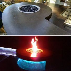 Chocolate Concrete with a fire pit is great day or night, toasting some marshmallows is fun. 