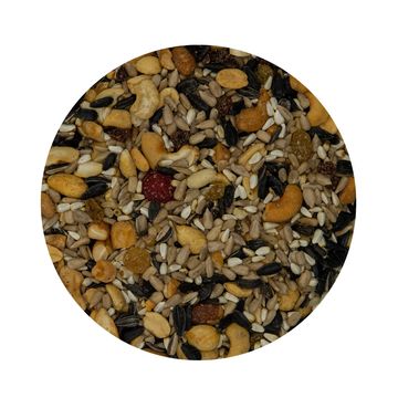 Bennis Best Woodpecker Blend uses medium chips, peanut parts, dried berries, and more!