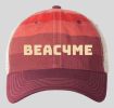 Red and maroon cap with "BEACHME" text.