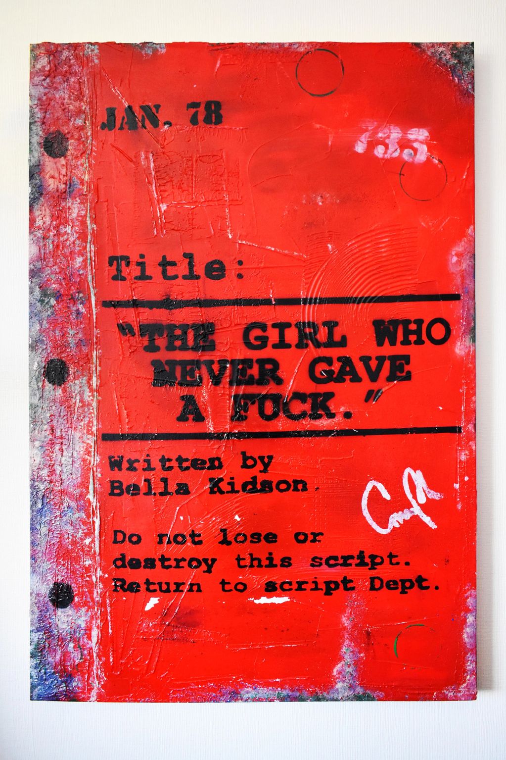"The Girl Who Never Gave A Fuck"
Deep Edge Canvas
2025