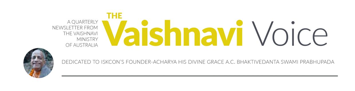 Header of The Vaishnavi Voice newsletter from ISKCON Australia.