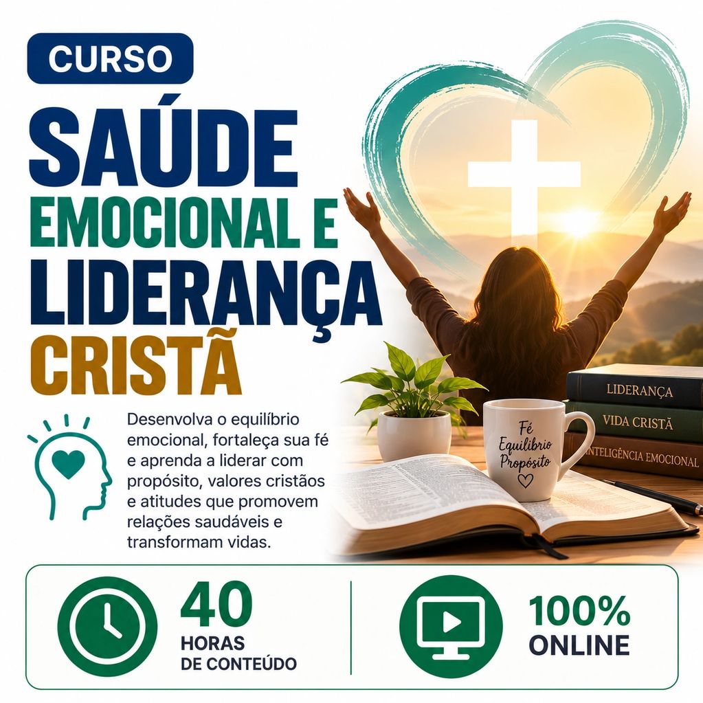 Curso online de saúde emocional e liderança cristã.