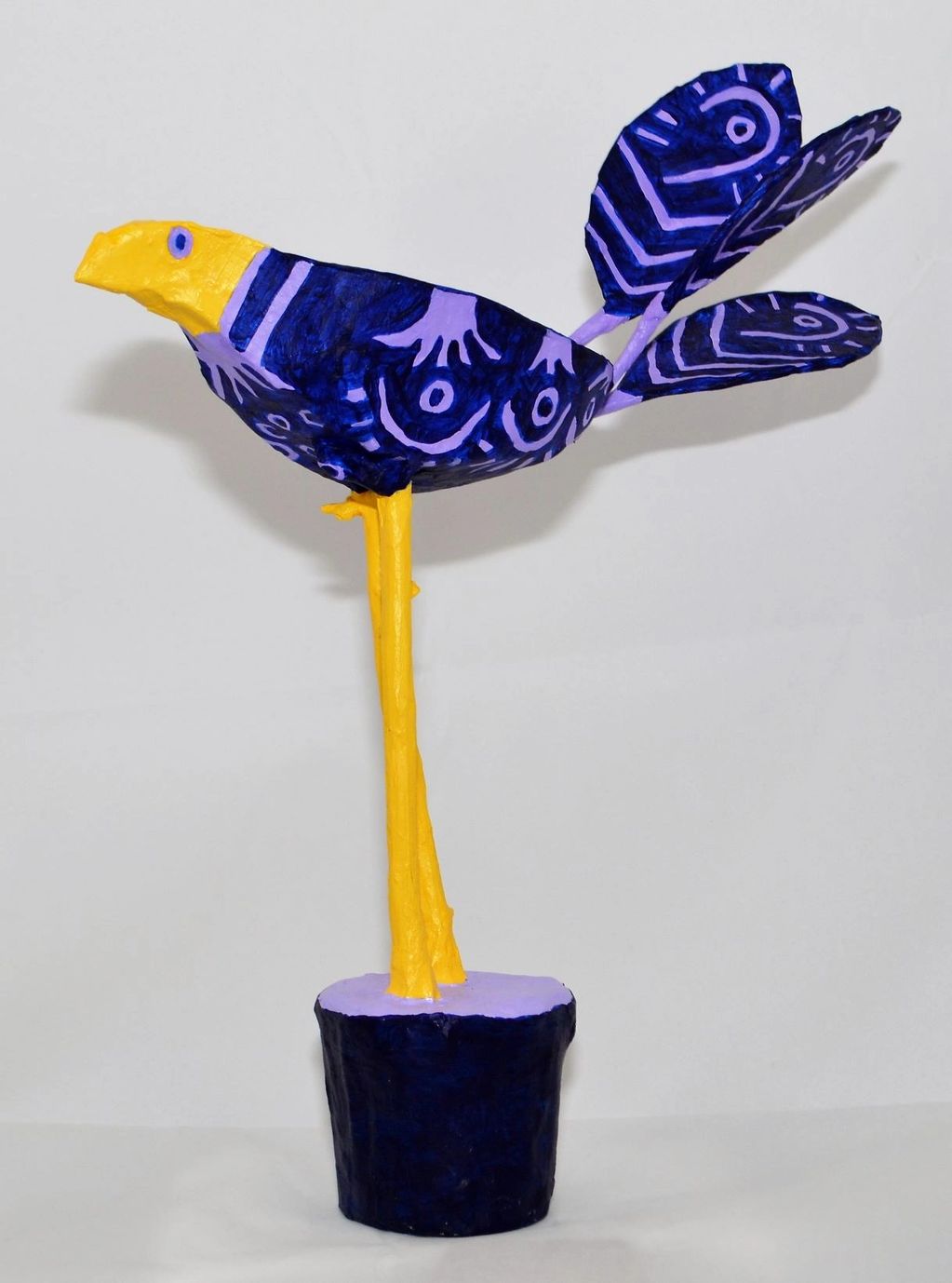 paper mache bird. 
