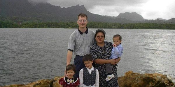 Cameron Forsberg on Kosrae Sleeping Lady Federated States of Micronesia FSM