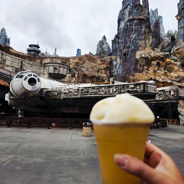 Having a fuzzy drink in Batuu - Disney's Hollywood Studios.