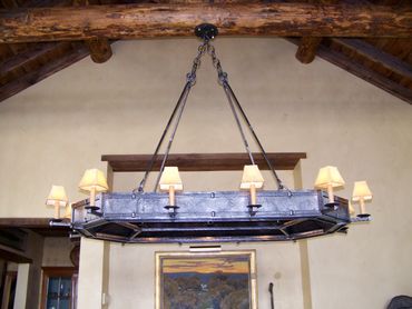 custom dining room chandelier
forged steel, old world design