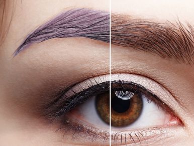 Brow color correction